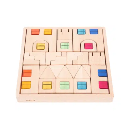 Tickit - Houten Bouwstenen Met Edelstenen