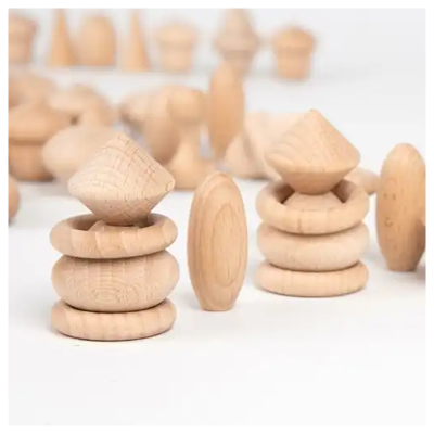 Tickit - Houten Schatten Natuurlijke Set