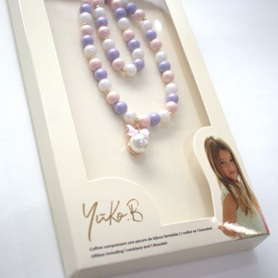 By Yuko B - Halsketting & Armband set - Princess Pink