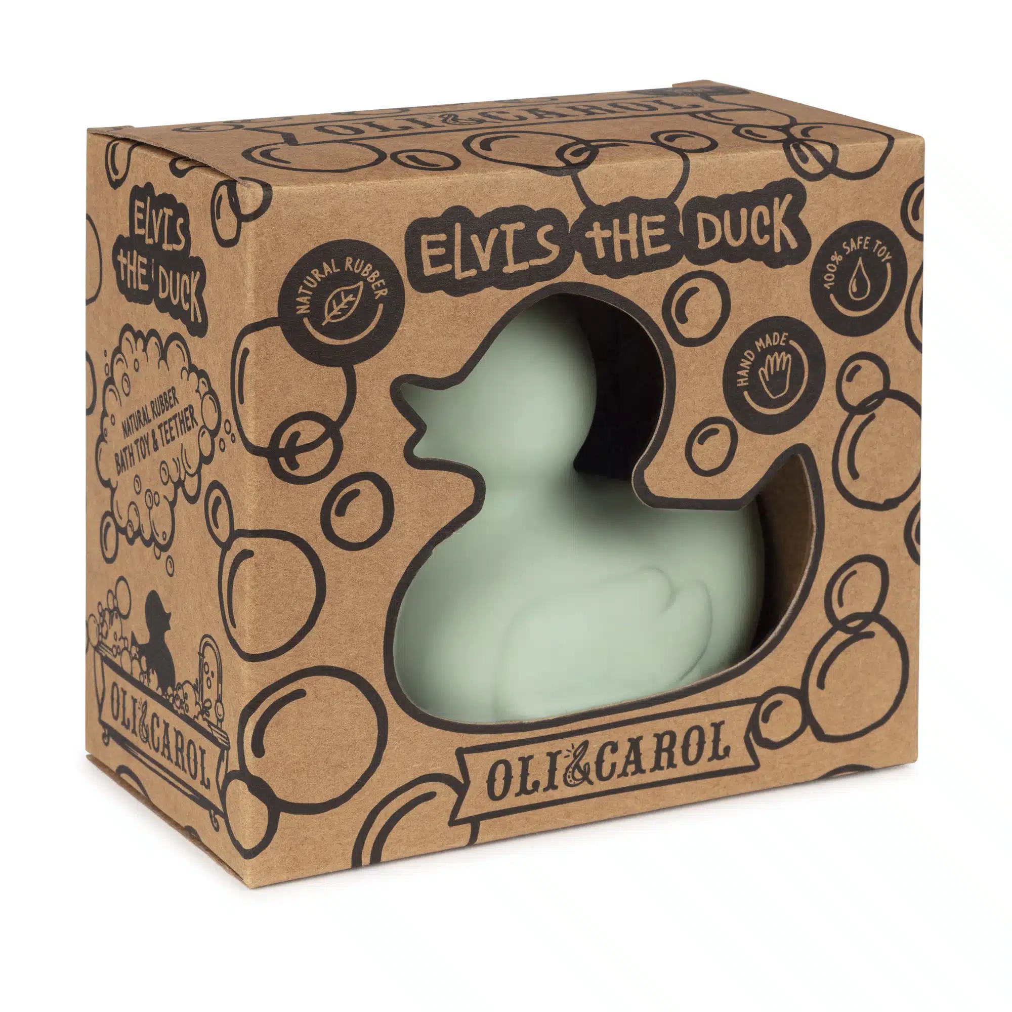 Oli&Carol - Bad- bijtspeeltje - Bad eend - Pastel Mint