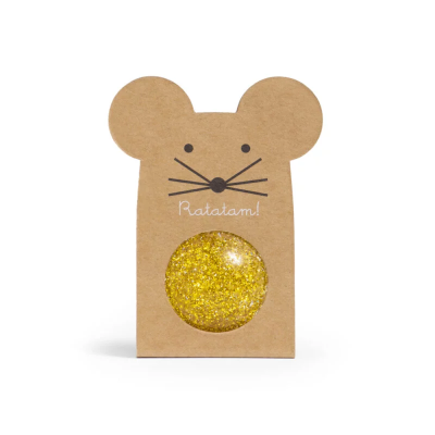 Ratatam - Glitter - Mouse bouncy ball Gold 43mm