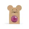 Ratatam - Glitter - Mouse bouncy ball Pink 43mm