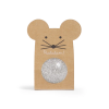 Ratatam - Glitter - Mouse bouncy ball Silver 43mm
