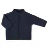 Cardigan wool w. zipper - Navy