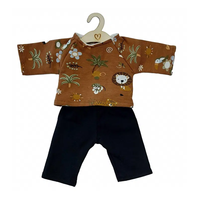 Hollie - Poppenbroek en T-shirt Safari