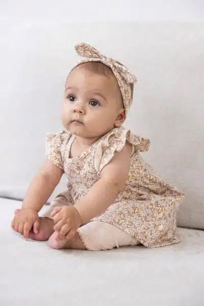 Feetje - Jurk ruches AOP - Flower Field