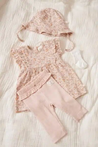 Feetje - Jurk ruches AOP - Flower Field