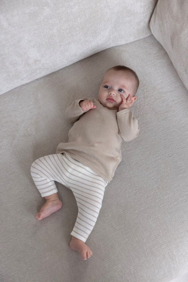 Feetje - Sweater streep gebreid - Essential Knits - Taupe