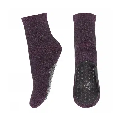 MP Denmark - Celina Glitter socks - anti-slip - Dark Purple