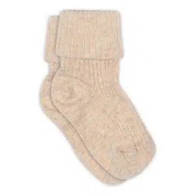 MP Denmark - Cotton rib baby socks - Beige Melange