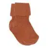 MP Denmark - Cotton rib baby socks - Copper Brown