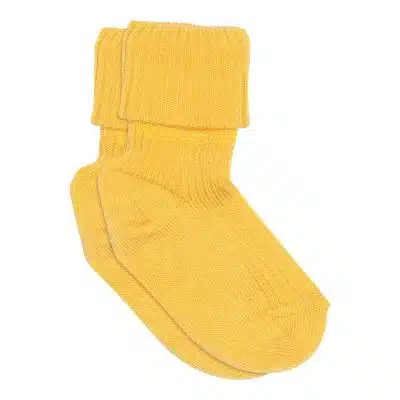 MP Denmark - Cotton rib baby socks - Misted Yellow