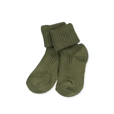 MP Denmark - Cotton rib baby socks - Olivine