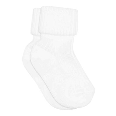 MP Denmark - Cotton rib baby socks - White