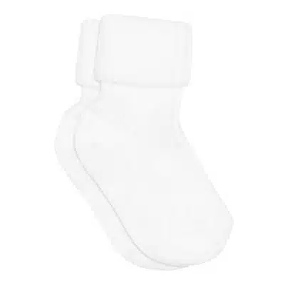 MP Denmark - Cotton rib baby socks - White