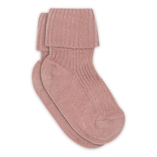 MP Denmark - Cotton rib baby socks - Wood Rose