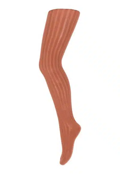MP Denmark - Cotton rib tights - Copper Brown