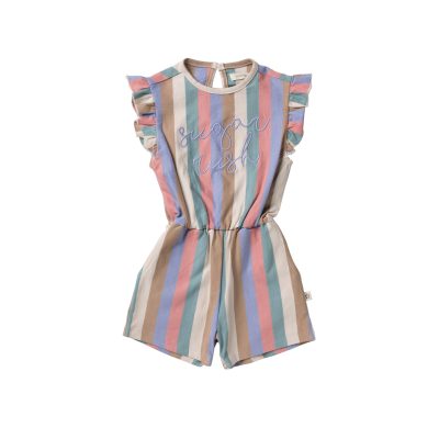Your Wishes - Multi Stripes - Ruffle Playsuit