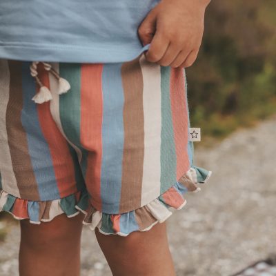 Your Wishes - Multi Stripes - Ruffle Shorts