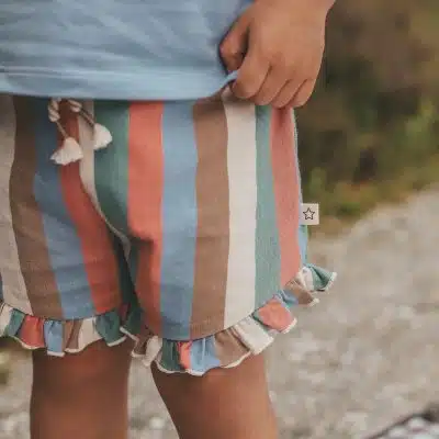 Your Wishes - Multi Stripes - Ruffle Shorts