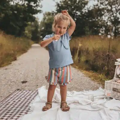 Your Wishes - Multi Stripes - Ruffle Shorts