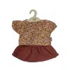 Hollie - Poppenrok en Shirt - Blush happy flower