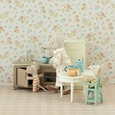 Maileg - High chair - Mouse - Mint