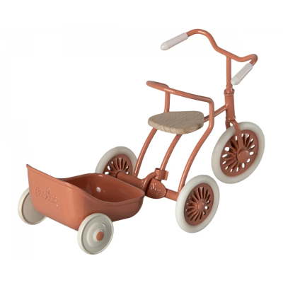 Maileg - Tricycle hanger - Mouse - Coral