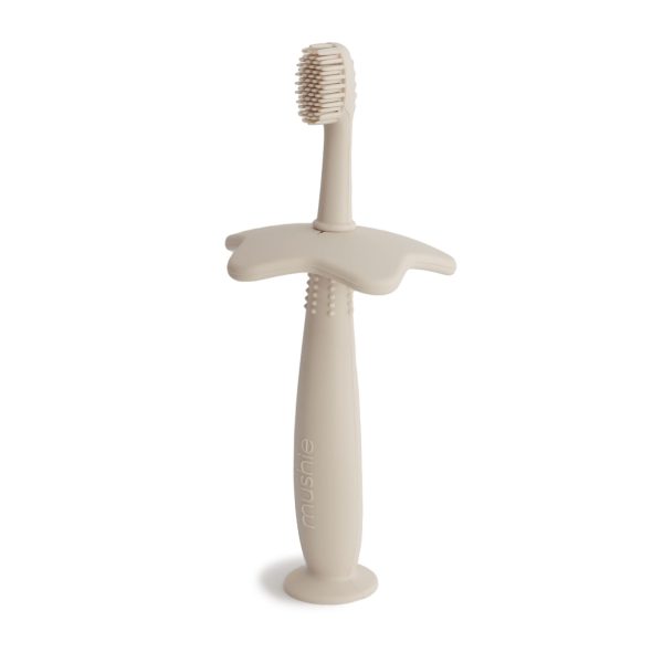 Mushie - Flower Toothbrush - Shifting Sand