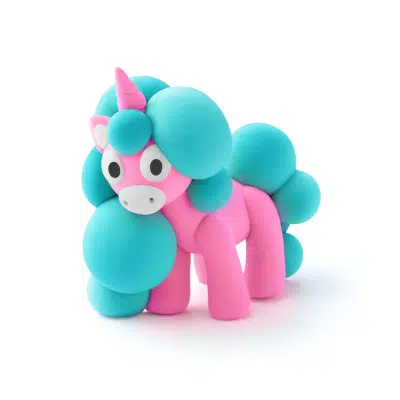 Hey Clay - Rainbow Unicorn - Cloudy