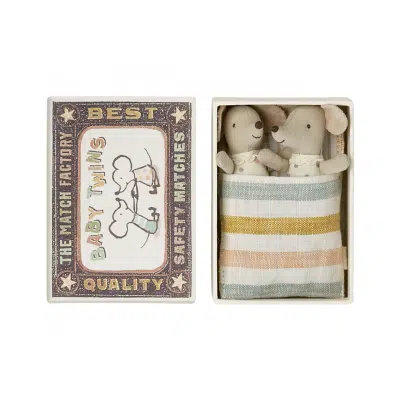 Maileg - Twins Baby Mice in matchbox