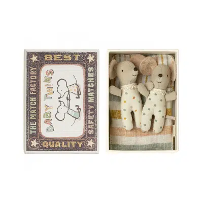 Maileg - Twins Baby Mice in matchbox