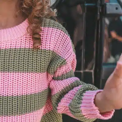 Your Wishes - Stripe Knit - Chunky Sweater