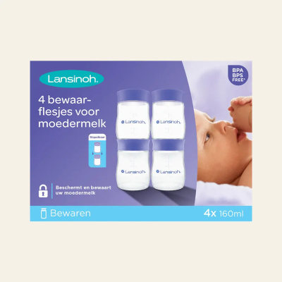 Lansinoh - Bewaarflesjes moedermelk (4x160ml)
