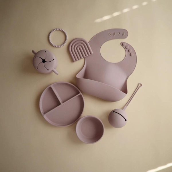 Mushie - Siliconen Slab - Pale Mauve