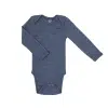 Body LS - denim melange drop needle - merino wool