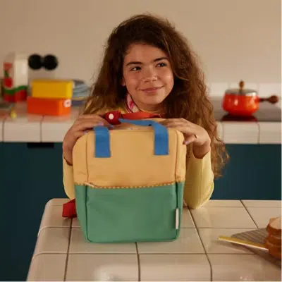 Sticky Lemon - Backpack small - Colourblocking - Sandy Yellow & Aquatic Green