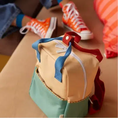 Sticky Lemon - Backpack small - Colourblocking - Sandy Yellow & Aquatic Green