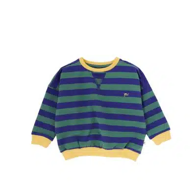 Your Wishes -Stripe French Knit - Sweater - Bottle Green
