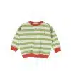 Your Wishes - Stripe French Knit - Sweater - Tarragon