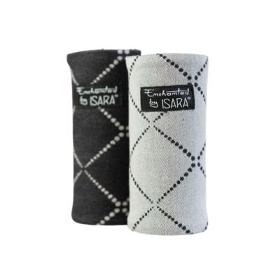 Isara - Teething Pads Diamonda Black/Grey