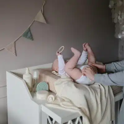 Mushie - Silicone Bracelet - Linen/Peony/Pale Pink