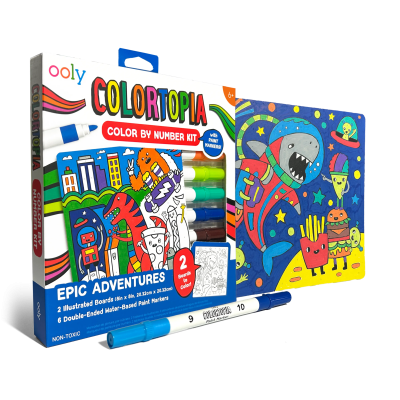 Ooly - Colortopia Paint Marker By Number Kit - Epic Adventures