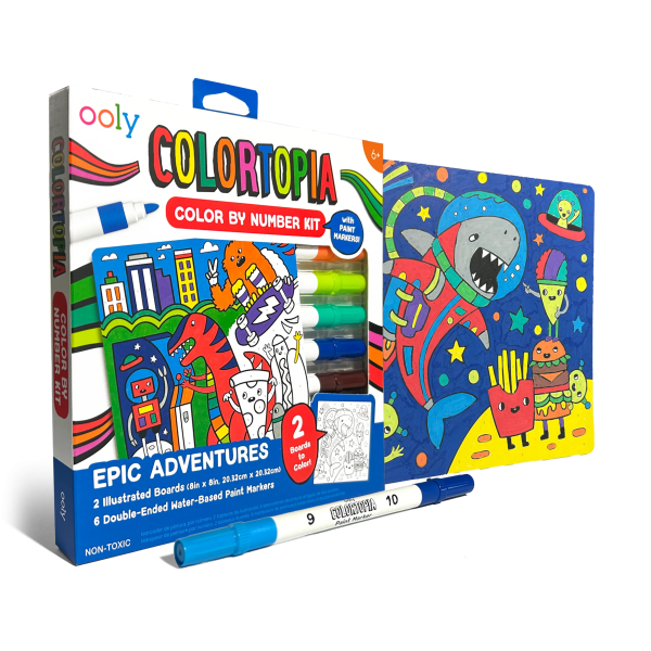 Ooly - Colortopia Paint Marker By Number Kit - Epic Adventures