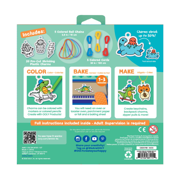 Ooly - Shrink-Its! D.I.Y. Shrink Art Kit - Fun Friends
