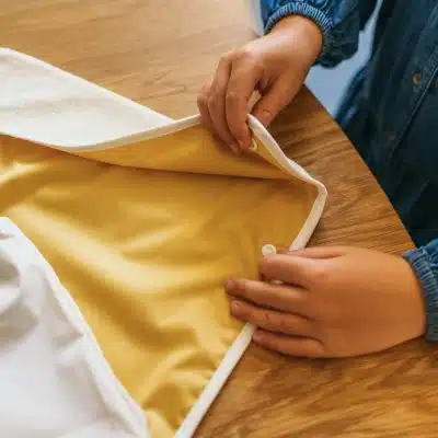 Smikkels - Sleeve bib - L - Yellow