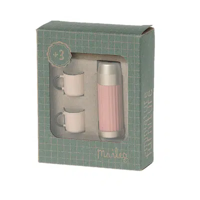 Maileg - Thermos and Cups - Coral