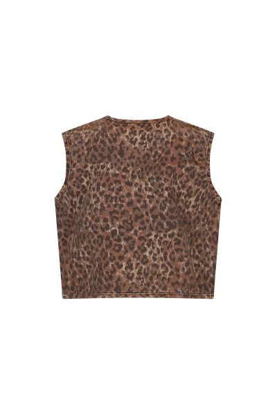 The New Chapter - Denim Leoprd Gilet - Claes