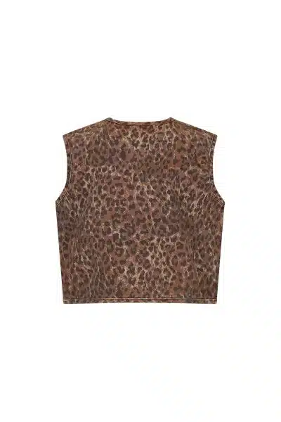 The New Chapter - Denim Leoprd Gilet - Claes