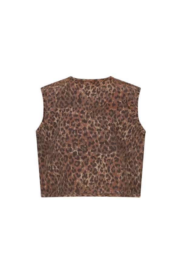 The New Chapter - Denim Leoprd Gilet - Claes